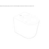 Ceramic floor bidet with overflow Omia