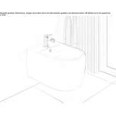 Bidet ceramiczny wiszący z przelewem Pradillo