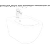 Ceramic wall-hung bidet Narcao