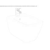 Ceramic wall-hung bidet with overflow Matignon