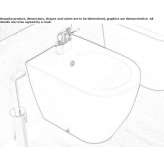 Bidet ceramiczny montowany do podłogi Saetila