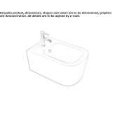 Ceramiczny bidet wiszący Rowland