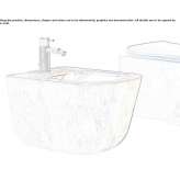 Ceramiczny bidet wiszący Foggia