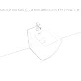 Ceramic floor bidet with overflow Barbalos
