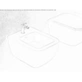 Ceramic wall-hung bidet Newberg