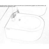 Ceramic wall-hung bidet Saetila