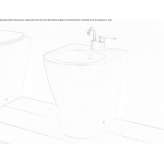 Ceramic bidet mounted to the floor Bergama