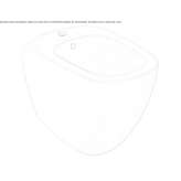 Back to the wall Floor-mounted bidet Gardeja