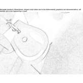 Ceramic wall-hung bidet Rocbaron