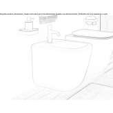 Back to the wall Ceramic bidet mounted to the floor Muncie