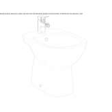 Ceramic floor bidet with overflow Dresher