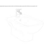 Ceramic wall-hung bidet with overflow Dresher