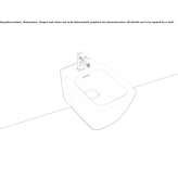 Ceramic wall-hung bidet with overflow Barbalos