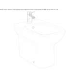 Ceramic floor bidet with overflow Dresher