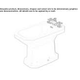Bidet ceramiczny montowany do podłogi Abergele