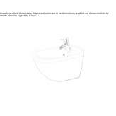 Compact ceramic wall-hung bidet Dardagny