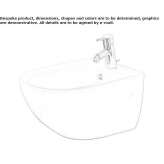 Ceramic wall-hung bidet Claxton