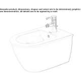 Ceramic wall-hung bidet Tomball