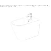 Ceramic floor bidet with overflow Beuna