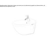 Compact ceramic wall-hung bidet Dardagny