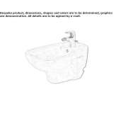 Ceramic wall-hung bidet Telica