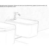 Ceramic wall-hung bidet Hedel