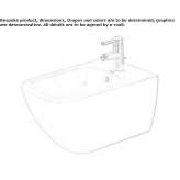 Ceramiczny bidet wiszący Odemira