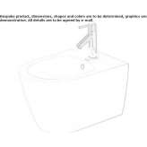 Compact wall-hung bidet with overflow Atoka