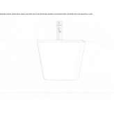 Ceramic wall-hung bidet with overflow Bergem