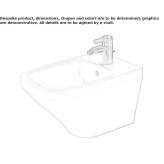 Ceramic wall-hung bidet Taberg