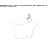 Compact ceramic bidet Dardagny
