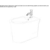 Ceramiczny bidet podłogowy z przelewem Truckee