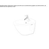 Compact ceramic wall-hung bidet Dardagny