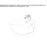Ceramiczny bidet wiszący Lamovita