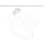 Ceramic bidet mounted to the floor Neponsit