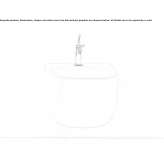 Bidet ceramiczny wiszący z przelewem Marple