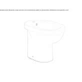Ceramic bidet with overflow Hejobaba