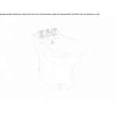 Ceramiczny bidet podłogowy z przelewem Chorlton