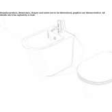 Ceramic bidet mounted to the floor Brezza