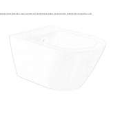 Ceramic wall-hung bidet with overflow Woumen
