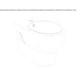Ceramic wall-hung bidet with overflow Ulloa