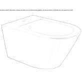 Ceramic wall-hung bidet Sanem