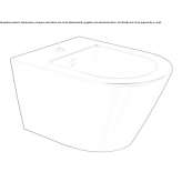 Ceramic wall-hung bidet Sanem