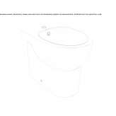 Ceramic floor bidet with overflow Ulloa