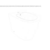 Ceramic floor bidet with overflow Tankuche