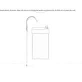Rectangular washbasin mounted to the wall Lindow