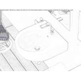 Wall-mounted ceramic washbasin with a round overflow Cofradia