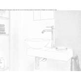 Countertop washbasin made of glazed steel Greiz
