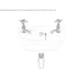 Ceramic washbasin for wall mounting Shikhany