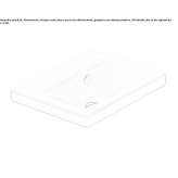 Rectangular ceramic washbasin Paisanos